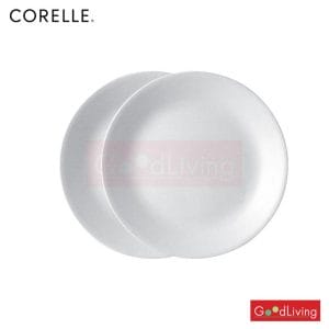 Corelle จานอาหาร ขนาด 10 (25.5 cm.) สีขาว 2 ชิ้น /C-03-110-N-LP