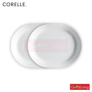 Corelle จานเสิร์ฟ ขนาด 10 x 12 (25.5 cm. x 32 cm.) สีขาว /C-03-611-N-LP