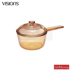 Visions หม้อด้ามทนไฟ+ฝา ขนาด 1 L. รุ่น V-01-VSP-1/CL (สีชา)